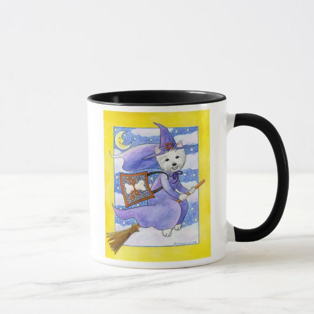 Caneca Cão do Dia das Bruxas Westie (Direita)