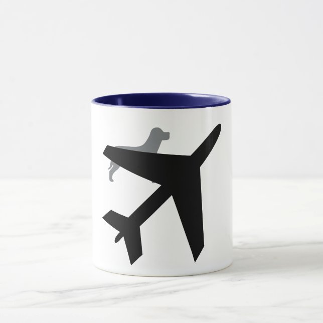 Caneca Cão e avião (Centro)