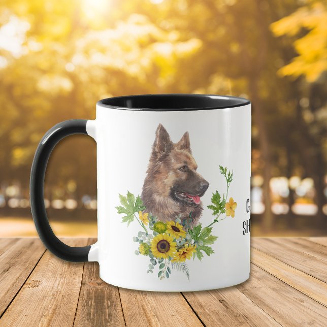 Caneca Cão-German shepherd Eucalyptus girassol (Criador carregado)