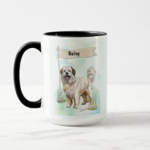 Cão Personalizado de Aquarela Pastor dos Pirenéus