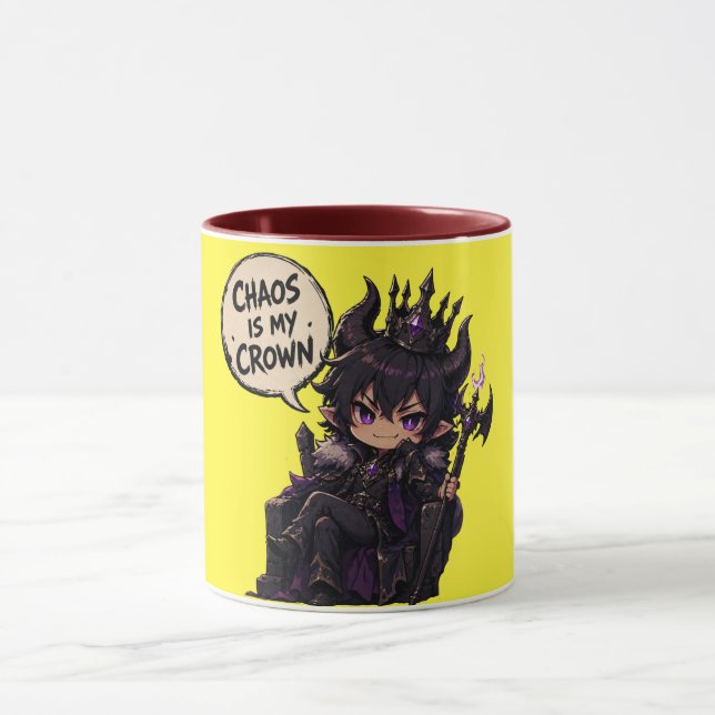 Caneca Caos é Minha Coroa (Centro)