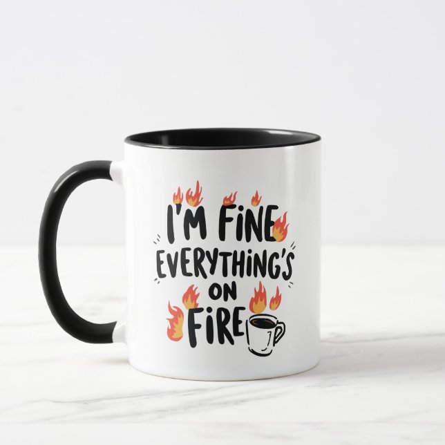 Caneca Caos Sarcástico e Citação de Café (Esquerda)
