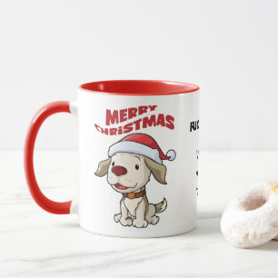 Caneca Cãozinho giro Cãozinho de Natal Merry Mug