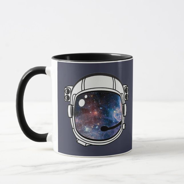 Caneca Capa de café de dois tons com capacete espacial (Esquerda)