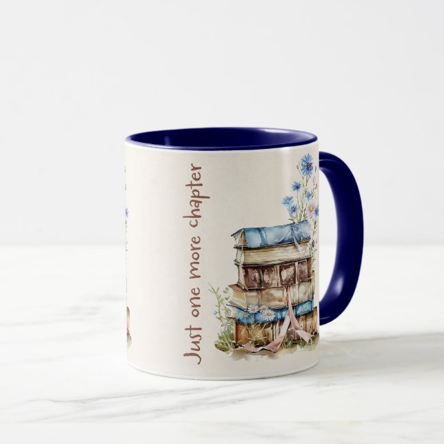 Caneca Capa de Citação de Amante de Livros Fofa (Frente Esquerda)