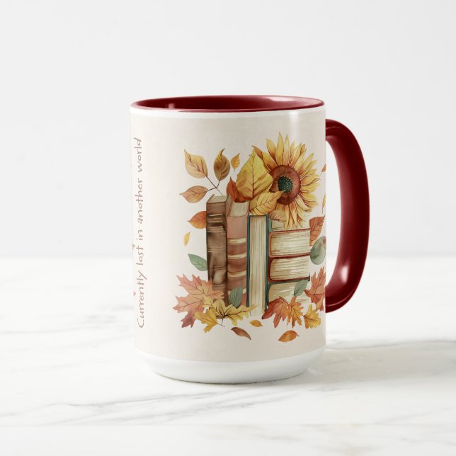 Caneca Capa de Citação de Amante de Livros Fofa (Frente Esquerda)