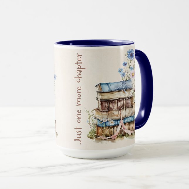 Caneca Capa de Citação de Amante de Livros Fofa (Frente Esquerda)
