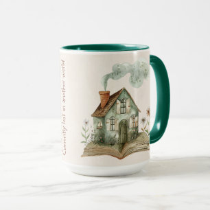 Caneca Capa de Citação de Amante de Livros Fofa