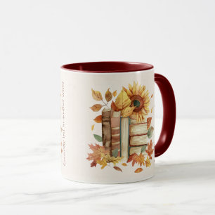Caneca Capa de Citação de Amante de Livros Fofa