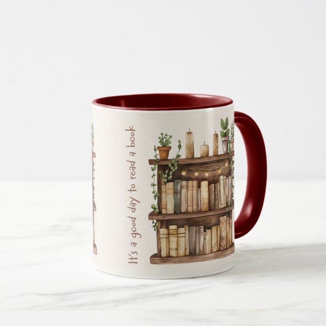 Caneca Capa de Citação de Amante de Livros Fofa (Frente Esquerda)