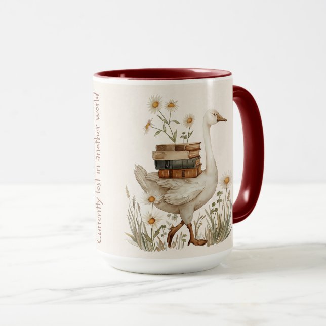 Caneca Capa de Citação de Amante de Livros Fofa (Frente Esquerda)