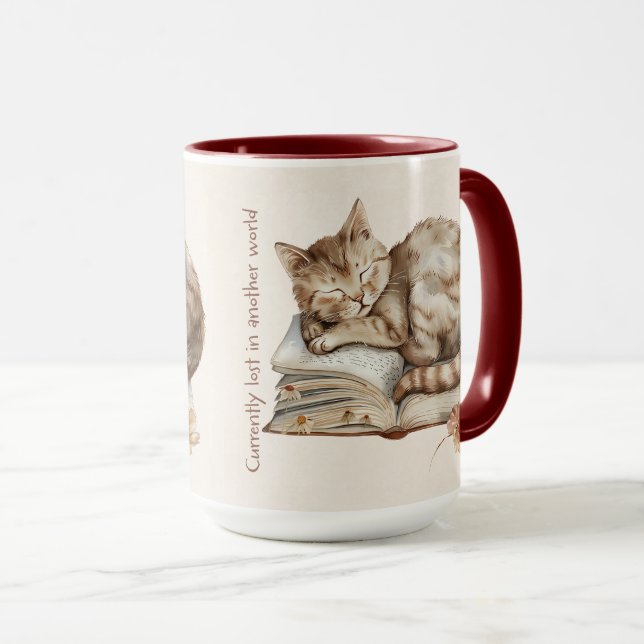 Caneca Capa de Citação de Amante de Livros Fofa (Frente Esquerda)