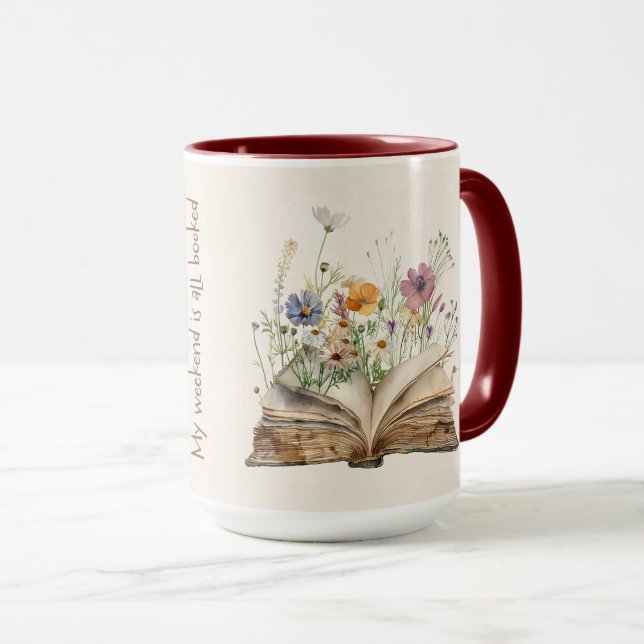 Caneca Capa de Citação de Amante de Livros Fofa (Frente Esquerda)