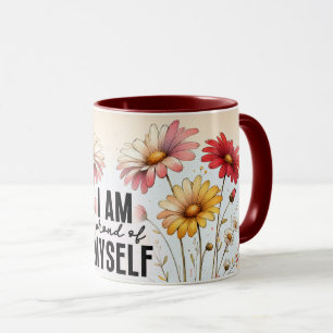 Caneca Capa de Citação Floral Inspiradora/Positiva