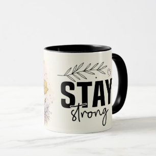 Caneca Capa de Citação Floral Inspiradora/Positiva