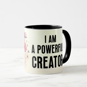 Caneca Capa de Citação Floral Inspiradora/Positiva