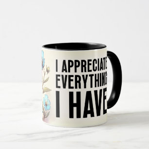 Caneca Capa de Citação Floral Inspiradora/Positiva