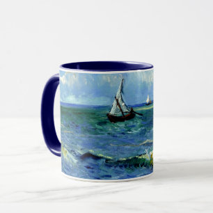 Caneca Capa de mar, pintura de belas artes por van Gogh 