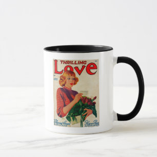 Caneca Capa de revista de excitação do amor