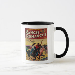 Caneca Capa de revista dos romances do rancho