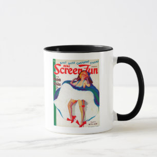 Caneca Capa de revista real 3 do divertimento da tela