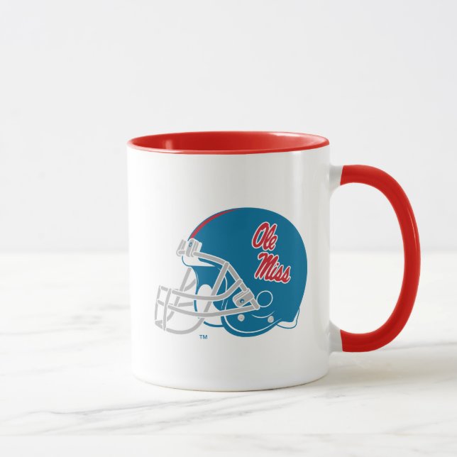 Caneca Capacete Ole Miss Futebol | Azul claro (Direita)