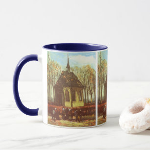 Caneca Capela de Nuenen, Churchgoers de Vincent van Gogh