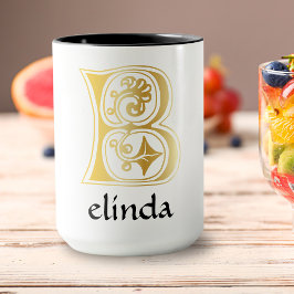 Caneca Capital Decorativo Botânico Medieval B