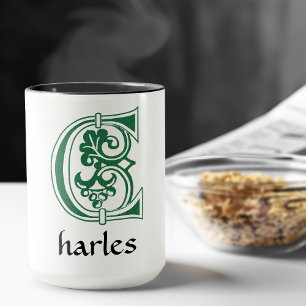 Caneca Capital Decorativo Botânico Medieval C