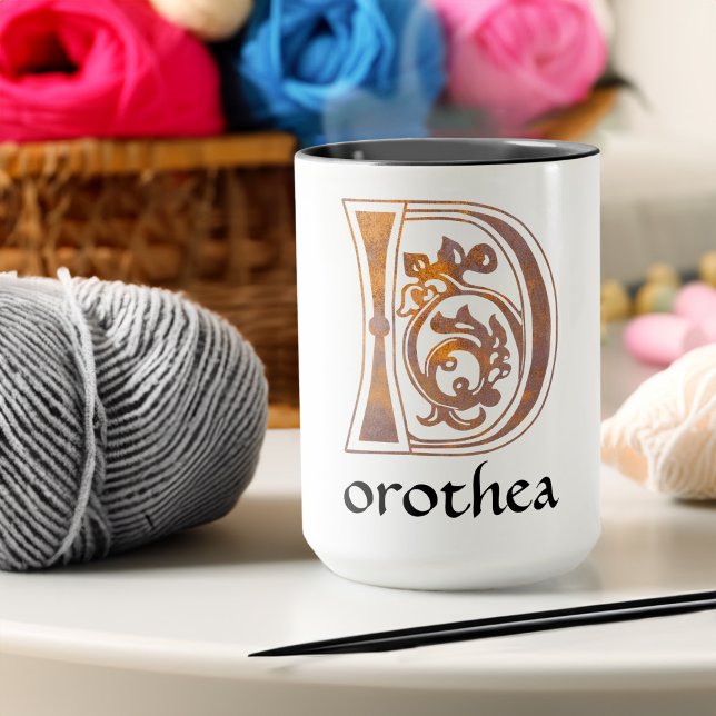 Caneca Capital Decorativo Botânico Medieval D (Criador carregado)