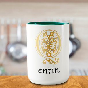 Caneca Capital Decorativo Botânico Medieval Q