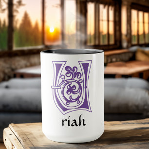 Caneca Capital Decorativo Botânico Medieval U