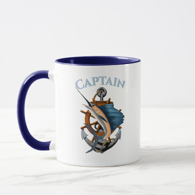 Caneca Capitão Ancoragem Náutica Pesca Profunda (Esquerda)