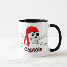 Caneca Capitão Pirate Skull e Crossbones Mugs