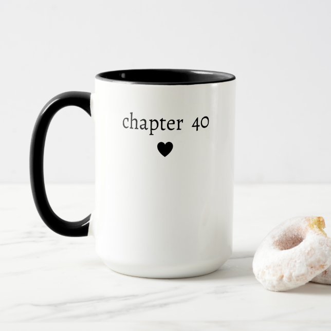 Caneca Capítulo 40º Aniversário Personalizado (Com Donut)