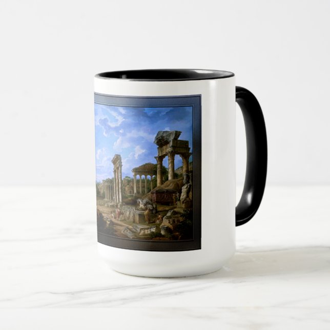 Caneca Capriccio do Fórum Romano de Giovanni Pannini (Frente Esquerda)