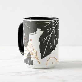 Caneca Caprichosas Folhas Elegantes de Outono Nozinhas