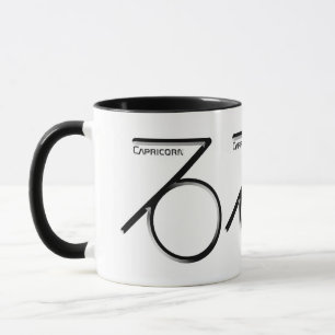 Caneca CAPRICORN, Design abstrato do Sinal Zodiac,