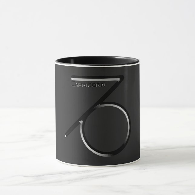 Caneca CAPRICORN, Design abstrato do Sinal Zodiac, (Centro)