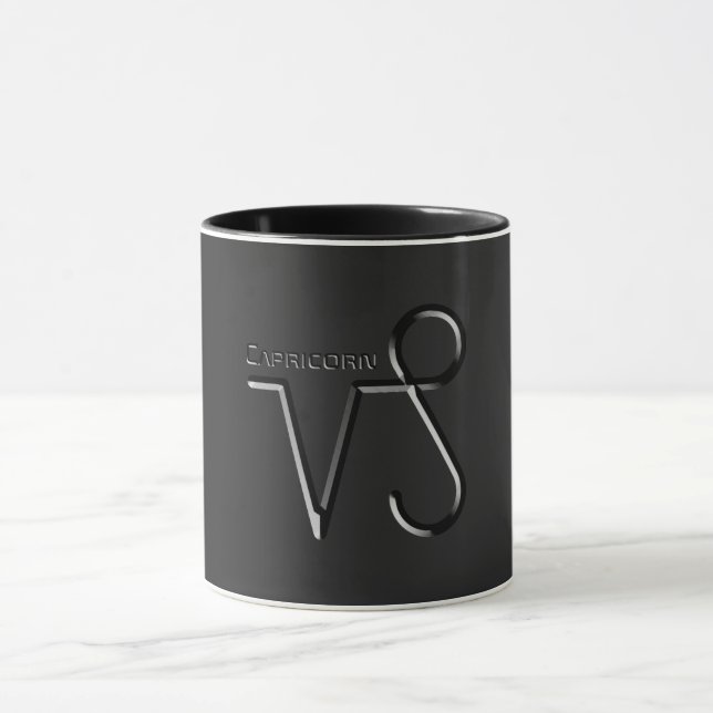 Caneca CAPRICORN, Design abstrato do Sinal Zodiac, (Centro)