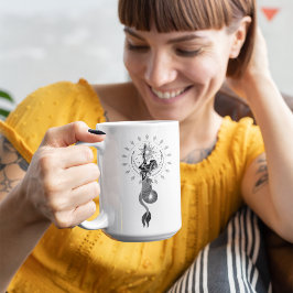 Caneca Capricorn Girl 15oz Black Rim Mug