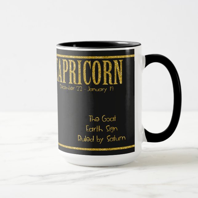 Caneca Capricorn - Sinal Zodiac - Sinal Mug (Direita)