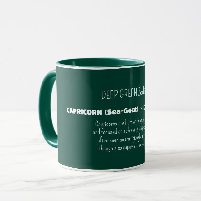 Caneca CAPRICORN Zodiac Sign Personality Traits (Frente Esquerda)