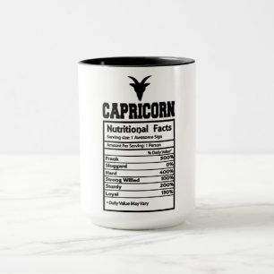 Caneca Capricórnio Fatos Nutricionais