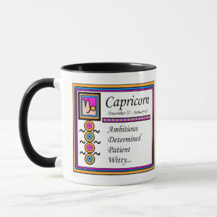 Caneca Capricórnio Personalidade Traça 11oz. Designer de 