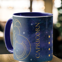 Caneca Capricórnio Zodiac - Sinal Personalidade Nome Traç