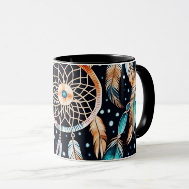 Caneca Captura de Sonhos à Meia-Noite (Frente Esquerda)