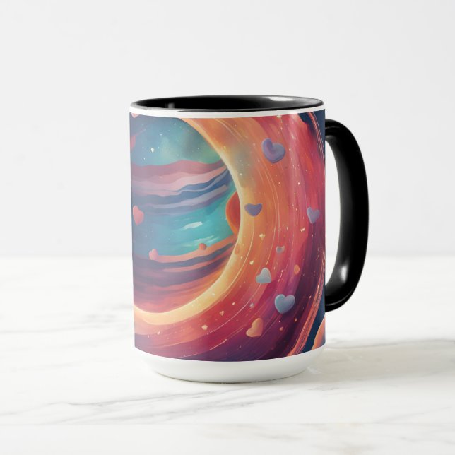 Caneca 💖 🌠 "Capturado em sua órbita" (Frente Esquerda)