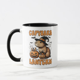 Caneca Capybara Lanterna Halloween