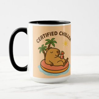 Caneca Capybara Summer Vibes - Piscina Chill Float Waterm